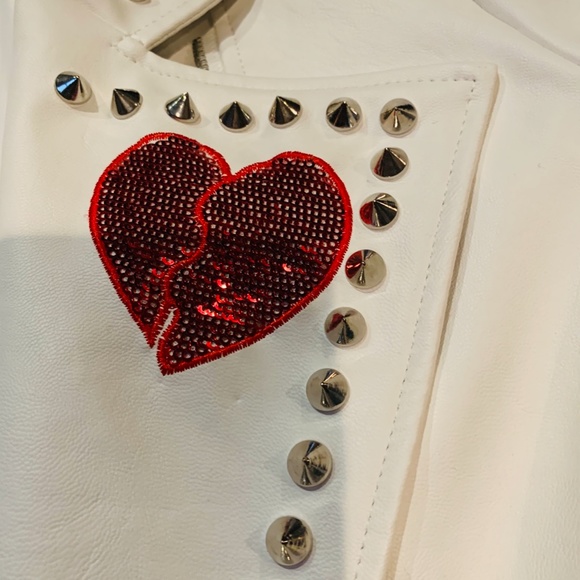 Sweetheart Studded Faux Leather Jacket - Picture 3 of 4